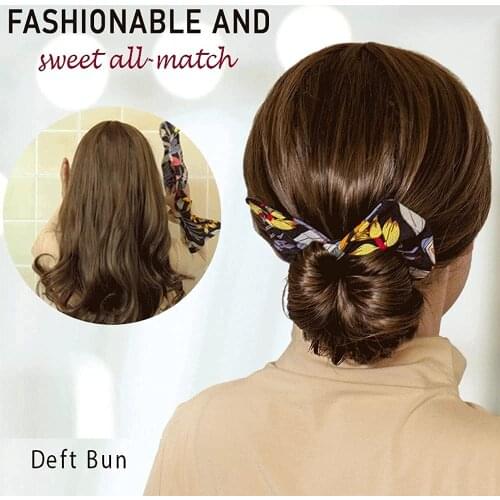 Fashion Deft Bun Hair Band For Women Girls Knotted Braiding Tool Cloth Hairband Headband DIY Hair Accessories