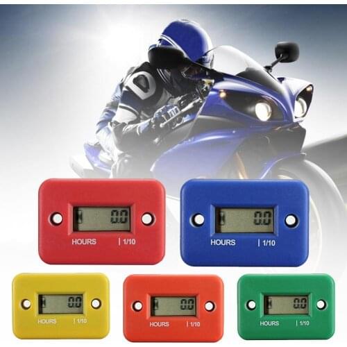 Motorcycle Dirt Bike ATV Engine Waterproof LCD Digital Display Hour Meter Gauge