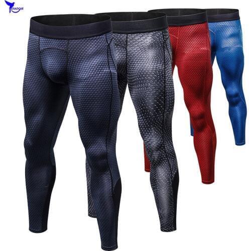 Mens compression sport pants bodybuilding gym fitness exercise jogging leggings quick drying runing tights trousers yoga clothes