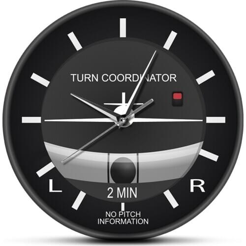 Cockpit Style Face Printed Wall Clock Aviation Classic Mute Non Ticking Watch Silent Timepiece Plane Lovers Pilot Gift