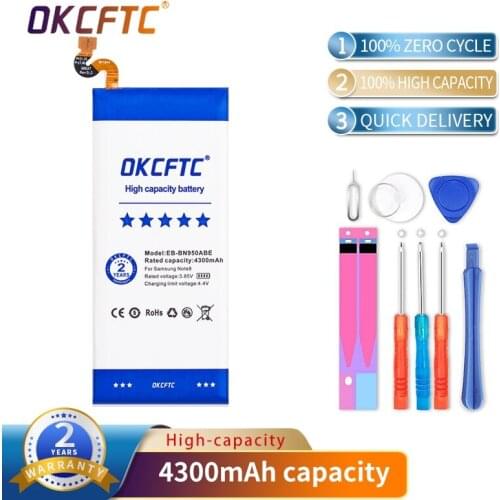 Original OKCFTC 4300mAh EB-BN950ABE Zero Cycle Battery for Samsung GALAXY Note8 Note 8 N9500 N9508 N950D N950F N950FD N950J