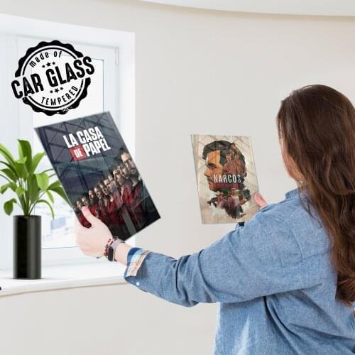 Customize Your Favorite TV Series Poster - Car Glass Wall Frame - Personalize Home Decor TV Series Poster - Art Deco Photo Frame