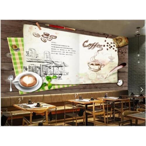Custom mural on the wall 3d wallpaper Retro cafe bar hotel tooling background home decor photo wallpaper for living room