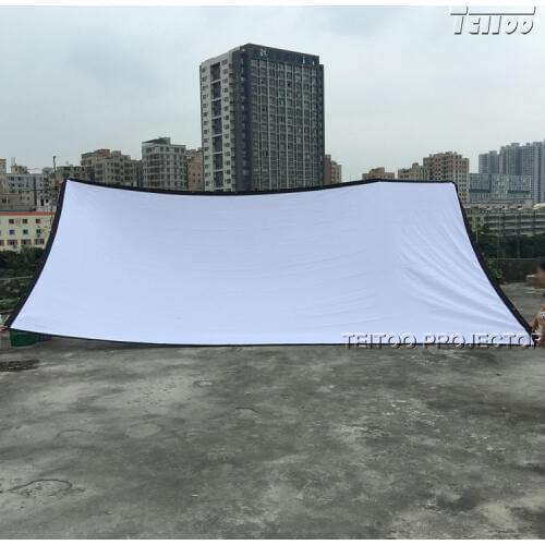 Awesome Image 250 Inches 16:9 Portable Quick Fold Movie Projector Beam White Projection Screen Curtain Film Support Ultra HD 4K