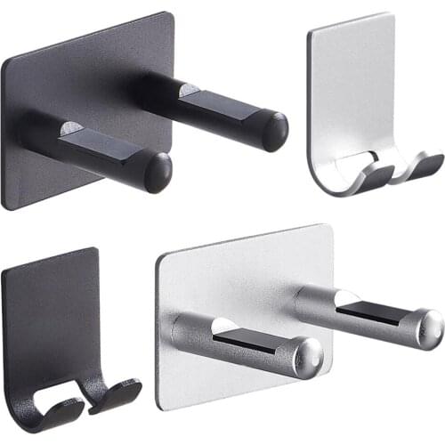 Durable Space Aluminum Wall Mount Hair Dryer Rack, Hanger Blow Dryer Bracket Waterproof Easy to Install Organizer Accessories