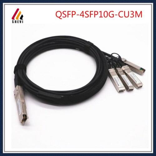 QSFP-4SFP10G-CU3M Compatible for Cisco 40Gb/s QSFP+ to 4xSFP+ DAC Breakout Cable 3-Meter QSFP+ To 4SFP+ Direct Attach Cable