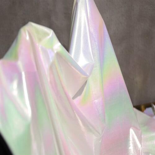 Rainbow Film Symphony Candy Paper Fabric All-sided Stretch Draping Stage Costume Sewing Diy Designer High-end Fabric
