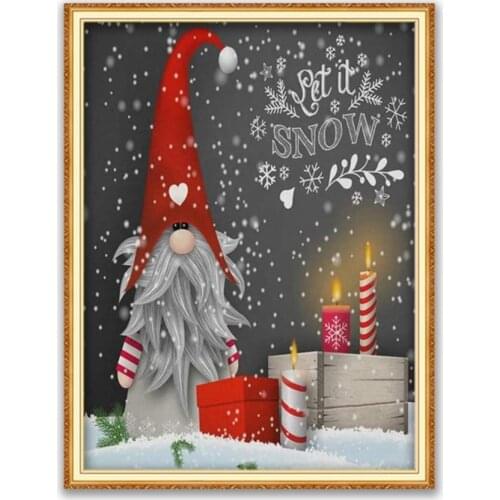 Christmas Santa Claus DIY Embroidery Cross Stitch 11CT Kits Needlework Craft Set Cotton Thread Printed Home Decoration Wholesale