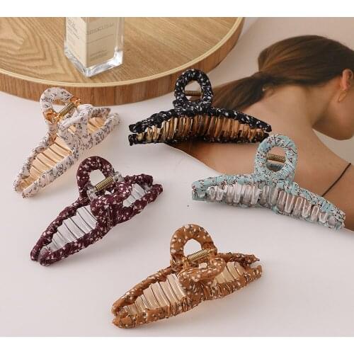 KINFOLK Super fairy floral fabric clip gentle and sweet lady hair curler go out starting clip hanger shark clip 2021 KINFOLK