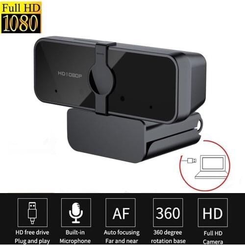 1080P Full HD USB Webcam with Microphone Mac Laptop Desktop PC Computer Web Camera for Live Broadcast Video Calling Conference