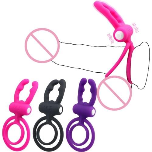 IKOKY Vibrating Ring Cock Ring Penis Ring Clit Stimulator Sex Toys for Men Male Penis Vibrator Tongue Licking Dual Pleasure