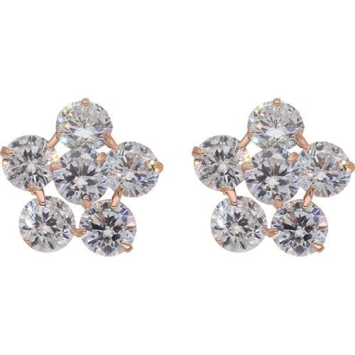 Vintage Jewelry Exquisite Flower Earrings top grade snowflake zircon earrings stud for women Fashion jewelry Er061