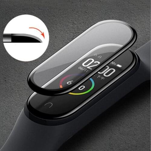 3D Curved Edge Full Coverage miband Soft Clear Protective Film Cover For Xiaomi Mi Band 4 band4 Screen Protector Guard(Not Glass