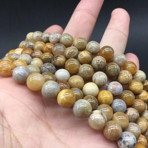 1 Strand Chrysanthemum Stone Beads Ornamental Round Charm Beads DIY Jewelry Making Manual Earring Bracelet Findings Wholesale
