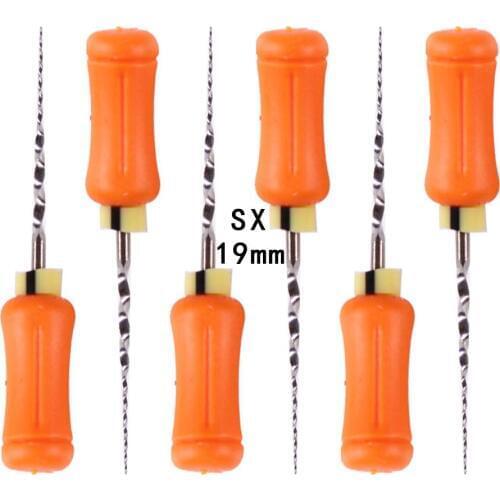 1Pack(6pcs)19mm SX Dental Root Canal Files Niti Hand Endodontic File Rotary