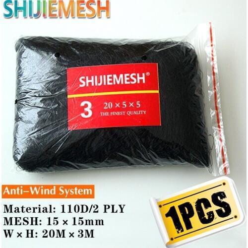 Garden Windproof Anti Bird Polyester 110D/2 20x5M 15mm Knotted Mist Net 1pcs