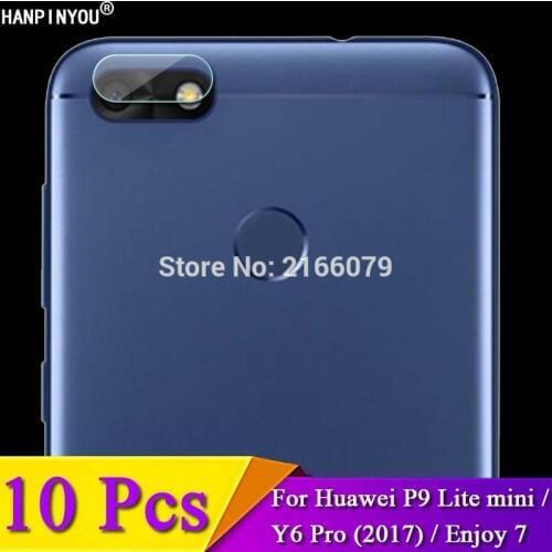 10Pcs For Huawei P9 Lite P9lite mini / Y6 Pro Y6Pro 2017 Rear Camera Lens Protective Protector Cover Soft Tempered Glass Film