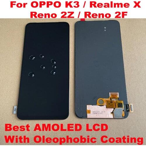 Original AMOLED LCD Display Screen Touch Panel Digitizer Assembly Sensor For OPPO K3 Reno 2Z 2F Realme X Reno2 F Phone Pantalla