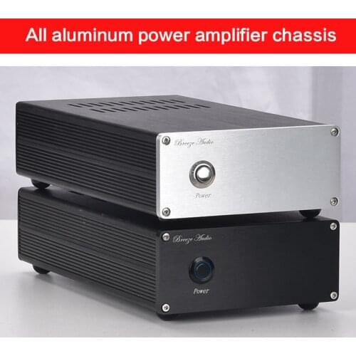 131*55*249MM All Aluminum Power Amplifier Chassis DIY Fever Audio Hard Disk Box NAS Router Linear Stabilized Power Supply Shell