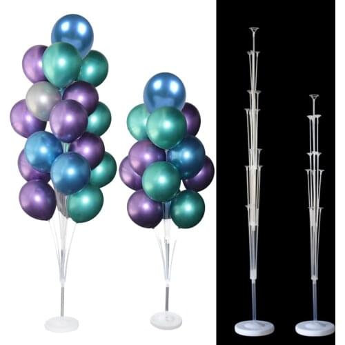 1set 13/19 tube Balloon Stand Balloon Holder Plastic Ballon Column Stick for Wedding Decoration Birthday Party Babyshower globos