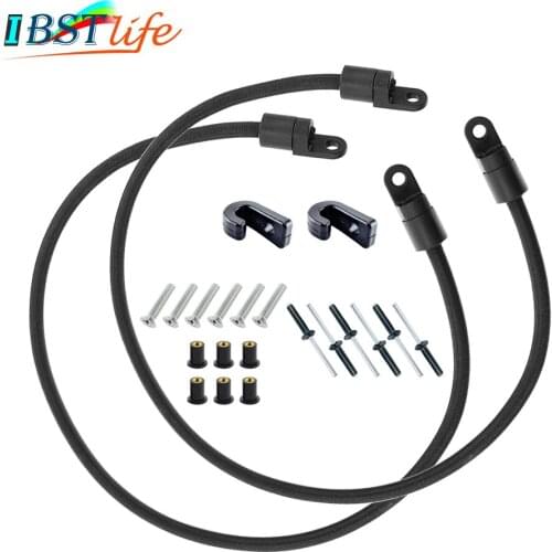 2X kayak Paddle Keeper boat Bungee Paddle Holder Canoes paddle clip Marine Rigging Accessory with J Hooks and Screws Or Rivets