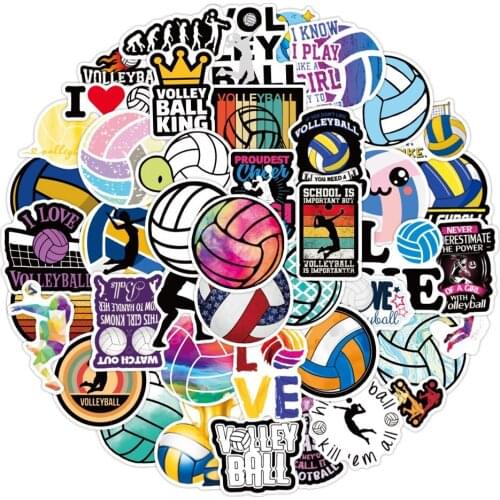 50Pcs/Set Volleyball Stickers Waterproof Sticker For Skateboard Laptop Bottle Luggage Phone Car Decal Kids Gifts