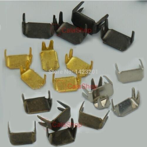 500 Pcs / Lot #3 3mm Rectangle Zipper stoper Top Stop Bottom Rescue Repair Set Black Nickel Gold Bronze