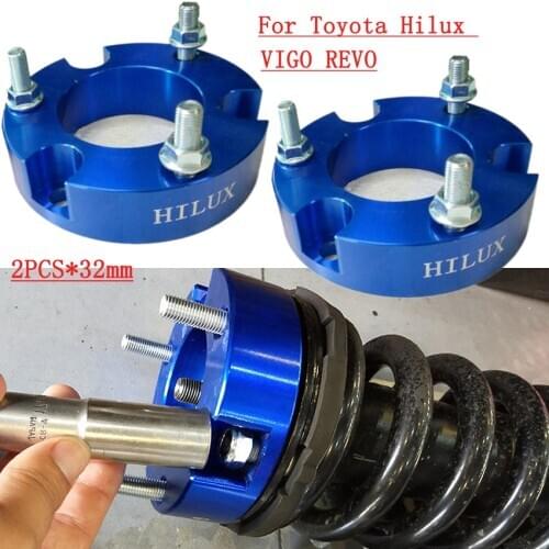 Two pcs (one pair) 32mm Aluminum Front Coil Strut Spacer Lift Up Kits for HILUX VIGO REVO