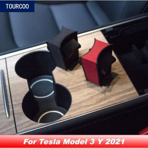 Car Interior Water Cup Holder Limiter for Tesla Model 3 2021 Model Y Car Modification Accessories