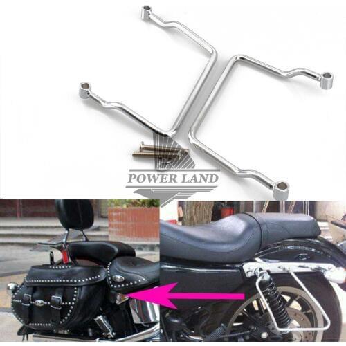 Free Shipping Motorcycle Chrome Steel Saddle Bag Support Bar Mounts Bracket Fit For Yamaha V Star XVS 1100