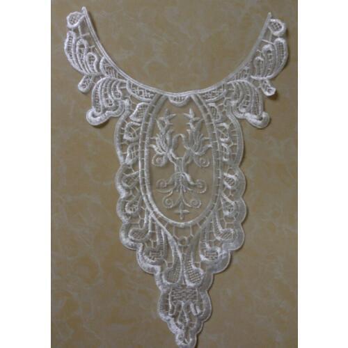 FREE SHIPPING 23.5*36.5cm organza embroidery applique collar,wedding dress and skirt accessories,XERY14439G