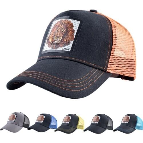 Animal Mesh Baseball Caps Hip-Hop Unisex Outdoor Sport Sun Hat Men/Women Breathable Snapback Adjustable Trucker/Student Hat