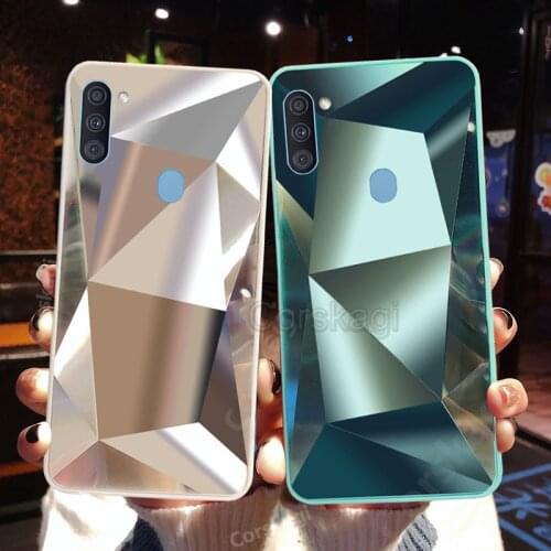 Bling Diamond Glitter Case for Samsung Galaxy A11 Fashion Shiny Mirror Laser Cover