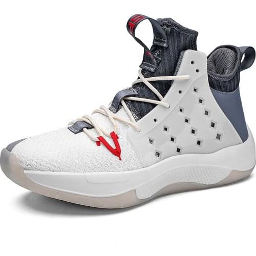 High-top Actual Combat Basketball Shoes Men And Women Shock Absorption Breathable Sports Shoes Student Tide Cool Boots