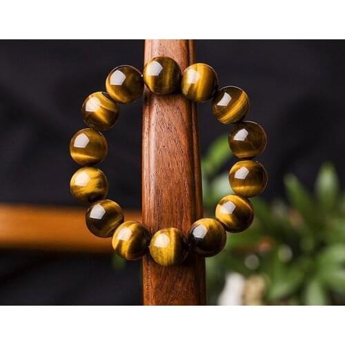 Natural AAA+++ 8mm Tigers eye beads Bracelet Bangle 7.5