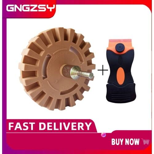 Razor Blade Sticker/paint Scraper Remover Rubber Wheel for Window Glass Windshield Tile Granite Wall Cleaning Hand Tool E22+E15