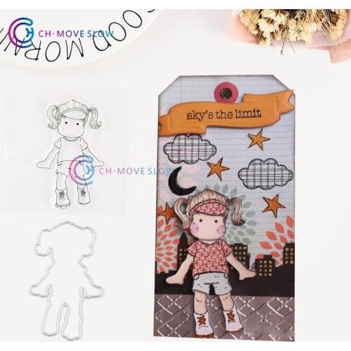 CH Scorpion Girl Metal Cutting Dies and stamps DIY Scrapbooking Card Stencil Paper Craft Craft Handmade Album Handbook
