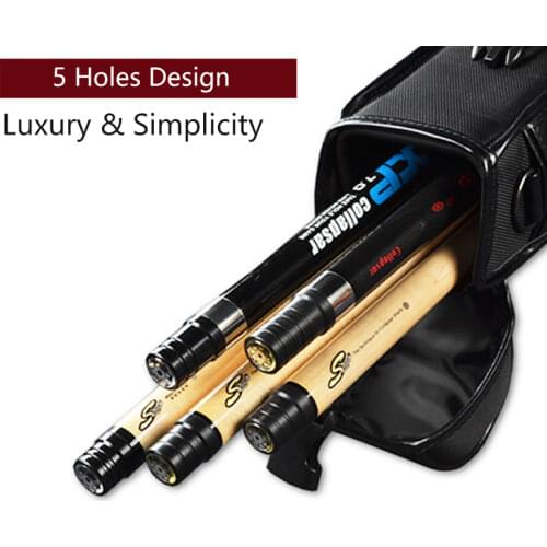 MEILIN 1/2 Pool Cue Case Nylon Material 5 Holes 5 Colors Billiard Carrying Bag Stick Case Durable Accessories New Arrival 2019
