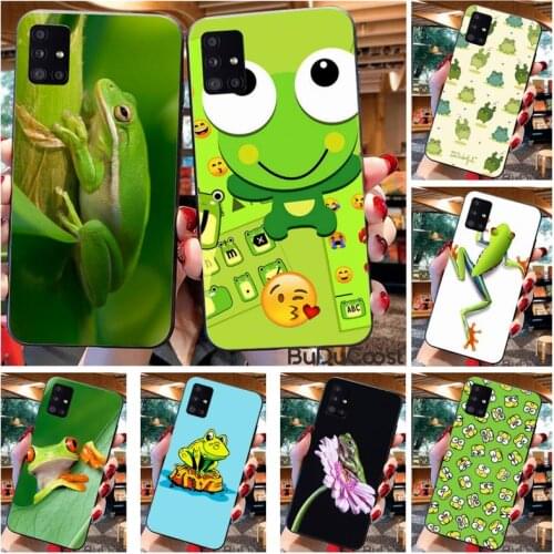 Diseny Cute Frog green lovely Frogs Phone Case For Samsung Galaxy A21S A01 A11 A31 A81 A10 A20E A30 A40 A50 A70 A80 A71 A51