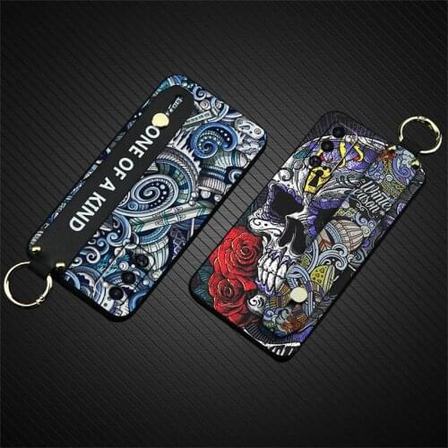 Graffiti Back Cover Phone Case For Samsung Galaxy S20FE/S20 Fan Edition/S20 Lite Wrist Strap