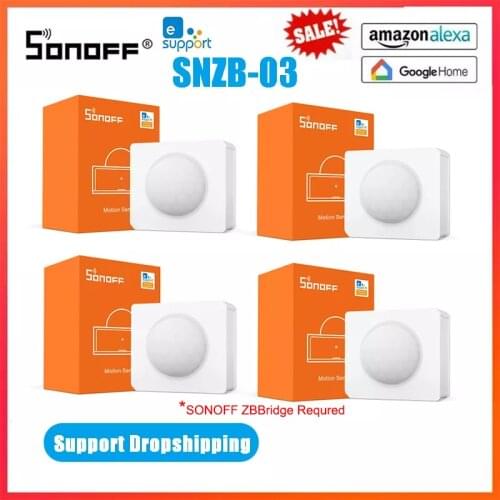 1/10 Pcs SONOFF SNZB-03 Smart Home ZigBee Motion Sensor 110 ° Wide View Low-Battery Notification With eWelink Alexa Google Home