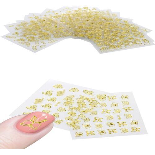 30 Sheets Fashion Nail Stickers Watermark Nail Stickers Manicure Gold Tips Sticker & Decal Nail Art Accessoires Stickers NL19