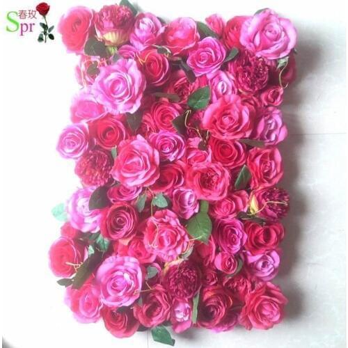 SPR Artificial silk flower wall panel wedding backdrop arch flower table runner decoration floral