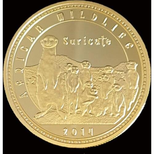 2014 African Suricata Gold Challenge Coins Collectibles For Business Gifts