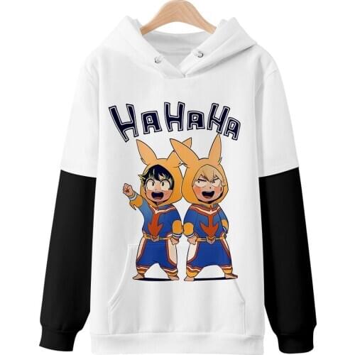 Anime My Hero Academia Deku Cosplay Costume 3D Printed Boku No Hero Academia Fake Two Piece Hoodie Men Women Casual Sweatshirt
