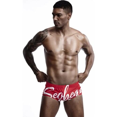 New men sexy boxer swimwear 2021 low waist swimsuits men swim trunks men bikini swimming shorts briefs sports surf bathing suits