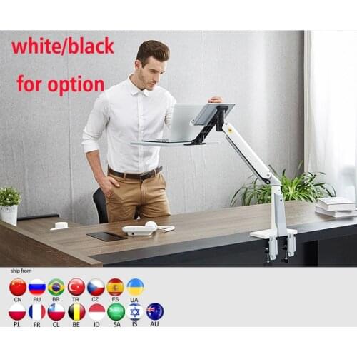NB FB17 Full Motion Ergonomic Sit to Stand desk Foldable Gas Spring 11-17 inch Laptop Holder Notebook Stand riser standing desk