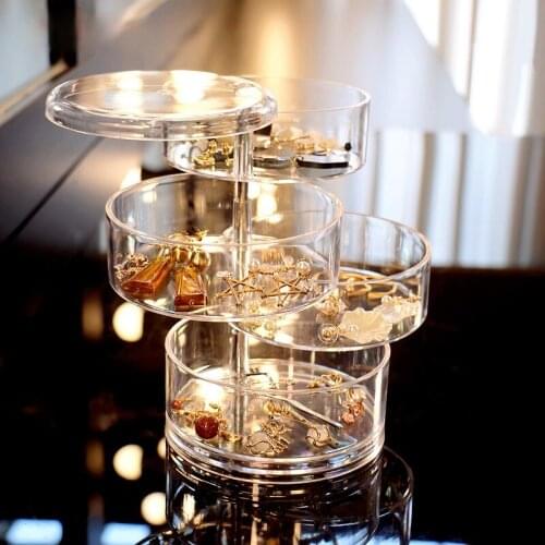 Nordic 3/4/5 Layer Desktop Storage Box for Jewelry, Small Tools, Cosmetics and Other Rotating Design Is Novel and Fashionable