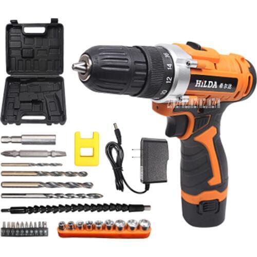 New Hot 12v Llithium Electric Drill Rechargeable Household Multifunctional Electric Screwdriver 0-700r / min 20-30N.m 0.8-10mm