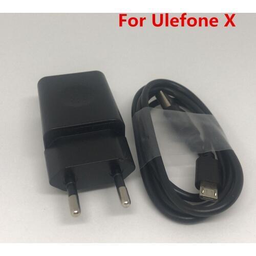 New Original ULEFONE X USB Power Adapter 5V Charger EU Plug Travel Switching Power Supply+ Usb Cable Data Line